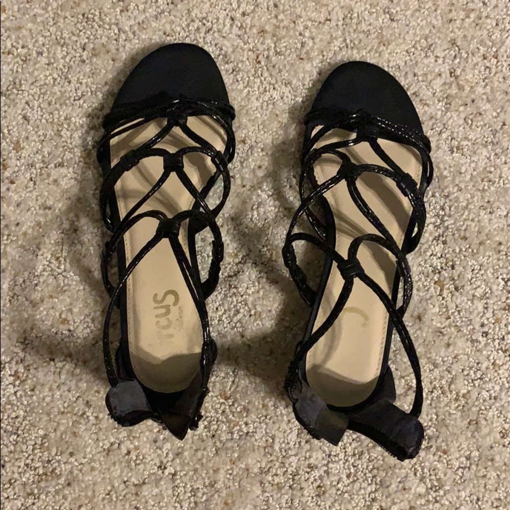 black sandals